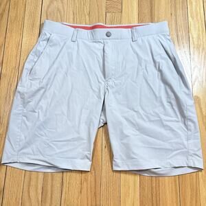 Redvanly Shorts Men’s Large Beige Flat Front Performance Stretch Golf Preppy